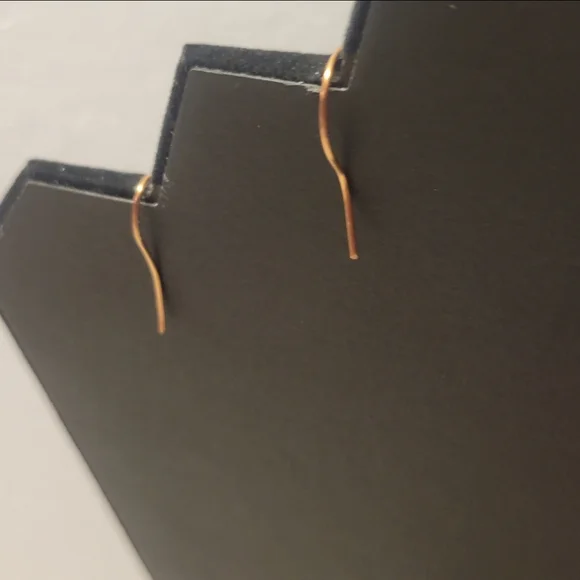 Copper Wire Spiral Dangle Earrings - Picture 3 of 7